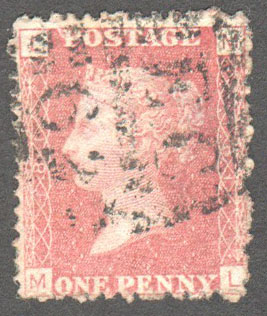 Great Britain Scott 33 Used Plate 181 - ML - Click Image to Close